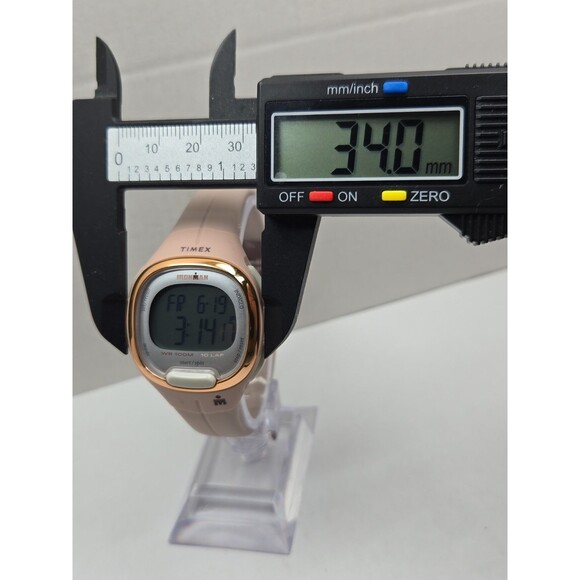 Timex Ironman Transit Womens Pink Rose Gold 10 Lap Chronograph Watch New Battery